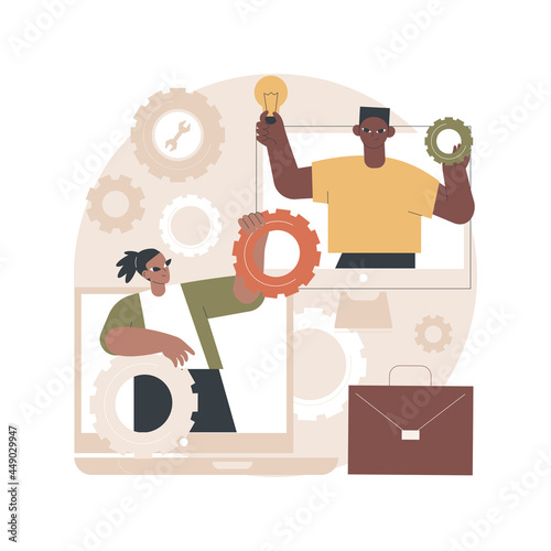 Enterprise architecture abstract concept vector illustration. IT system solution, enterprise software, corporate architecture framework, business process management, middleware abstract metaphor.
