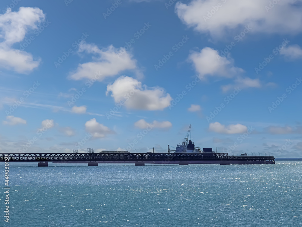 A pier for shipping industrial cargo by sea. A pier for shipping industrial cargo by sea.