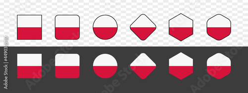 Free Download poland flag set. abstract national flag of poland. vector illustration eps10 - GFXLoad