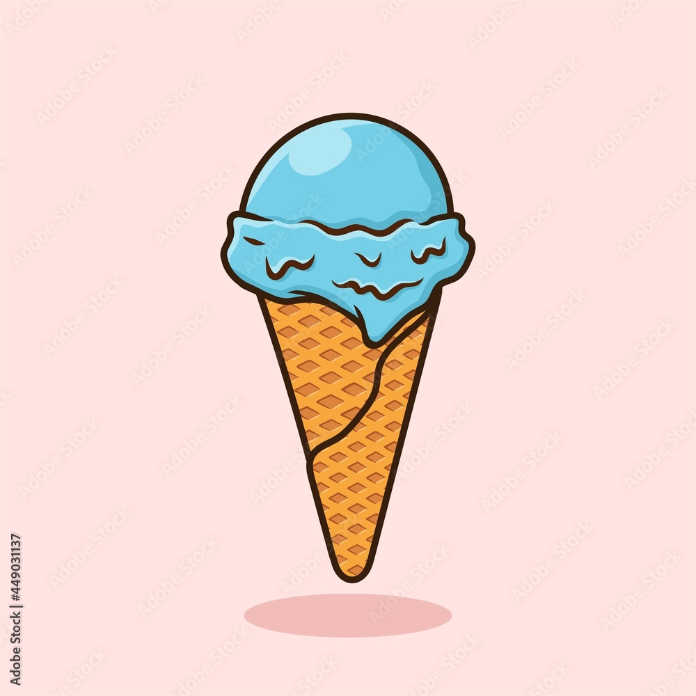 Ice Cream Ice cream cone cartoon vector Free Isolated Ice Cream Ice cream cone cartoon vector Free Isolated