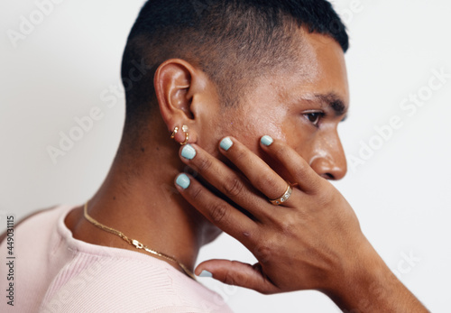 Man with a manicure 