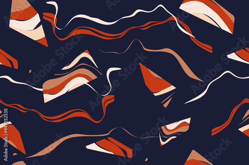 Abstract ornate. Minimalist contemporary trendy pattern. Fashionable template for design.