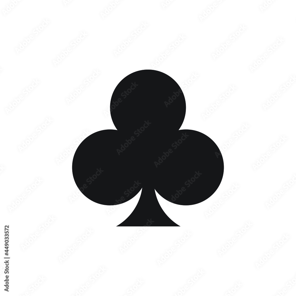 Clubs icon. Clubs playing card icon vector Clubs icon. Clubs playing card icon vector