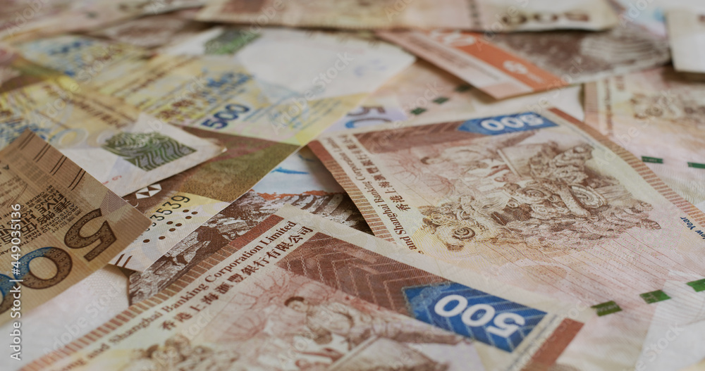 Obraz premium Hong Kong banknote, five hundred dollar