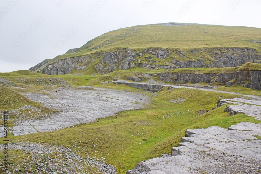 Remains in the Black mountain quarries in Wales	