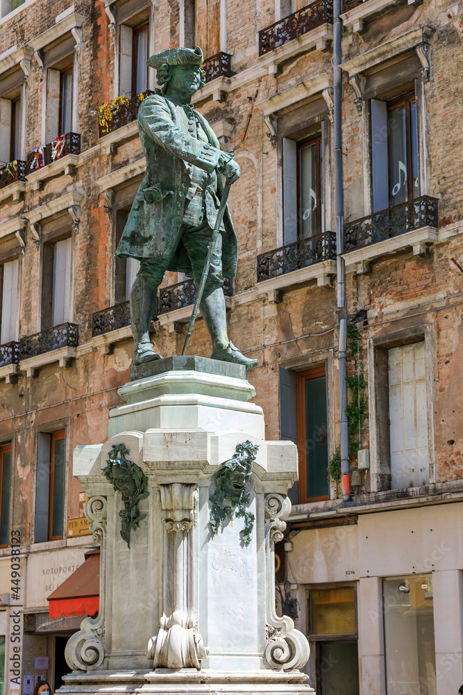 Statue of Carlo Goldoni, Venice, Italy
