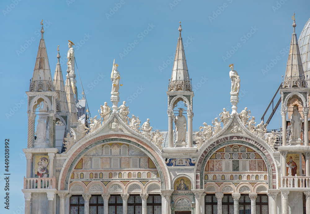 Details of the beautiful St. Mark's Cathedral, Venice, Italy