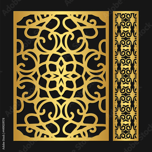 Luxury seamless die cut decorative pattern template
