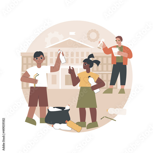 After school activities abstract concept vector illustration. Teens engagement, extracurricular activity, debate team, volunteer work, community service, student newspaper abstract metaphor.