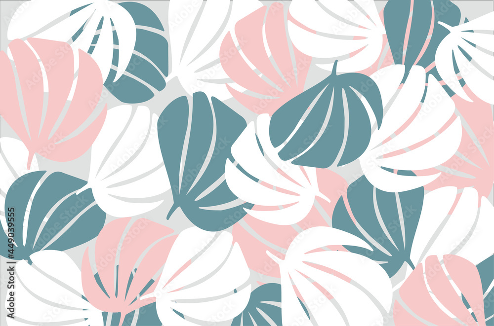 Exotic pattern with tropical plants. Vector hand draw background. Exotic pattern with tropical plants. Vector hand draw background.