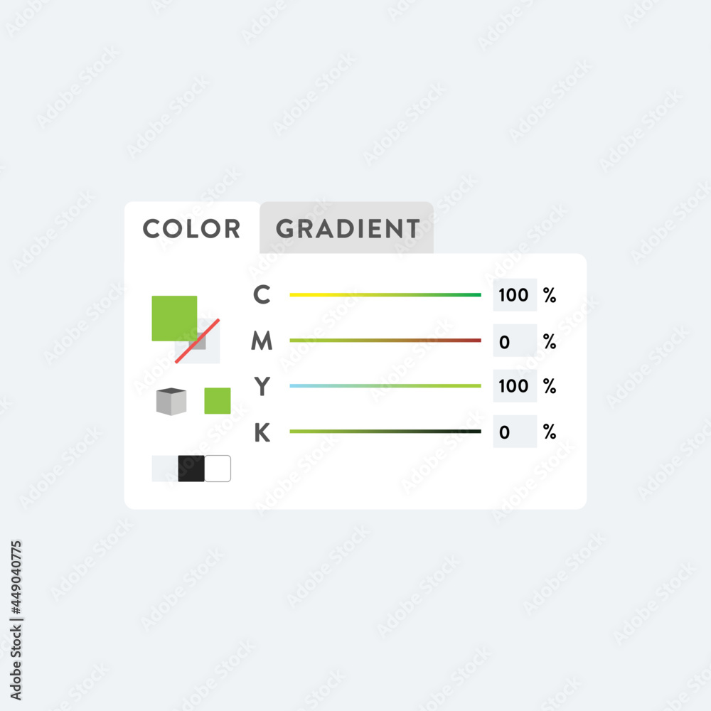 Color Swatch, Color Window, Color Selector, Design Element, Illustrator Window, Vector Illustration Background