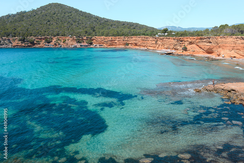 Sa Caleta beach  Ibiza island in Spain 
