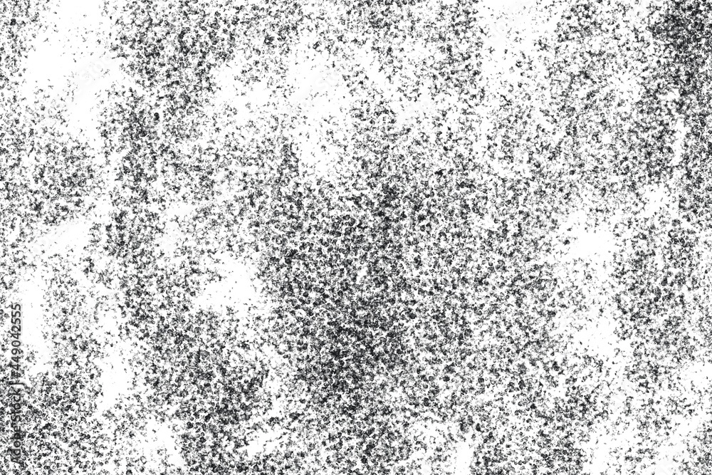 Fototapeta premium Distressed overlay texture of rusted peeled metal.Grunge Black And White Urban Texture. Dark Messy Dust Overlay Distress Background.