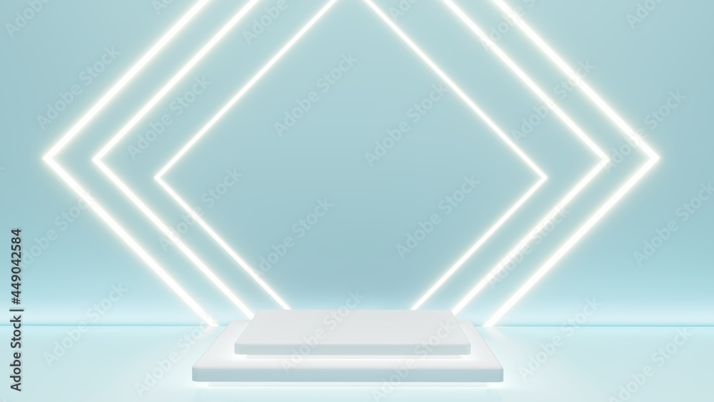 Obraz premium Mock up podium for product presentation, 3d render, 3d illustration.