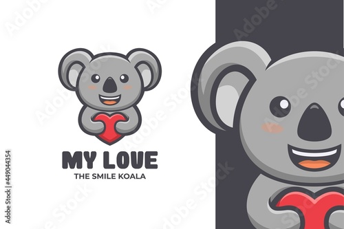 Photography Cute Koala Mascot Logo Illustration