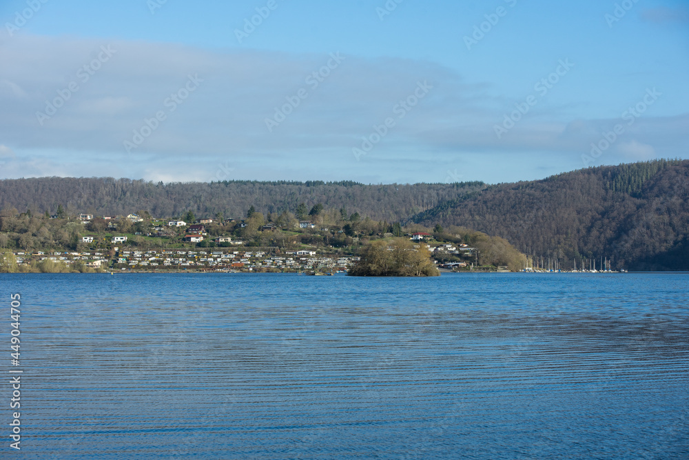 View to the german lake called Edersee
