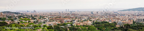 Barcelona city skyline on a cloudy day © PintoArt