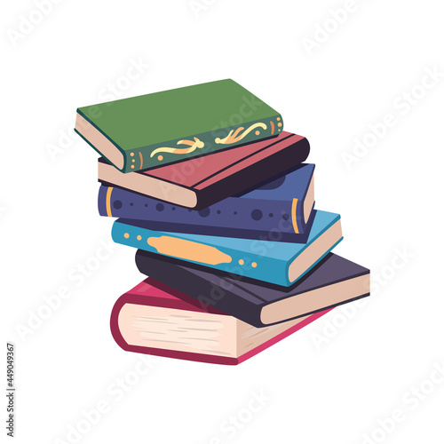 pile of six books
