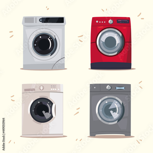 four washing machines