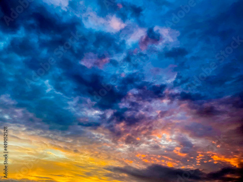 sunset sky with clouds © zydrunas