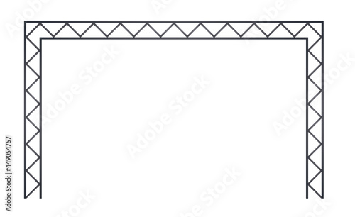 Steel truss girder. vector illustration