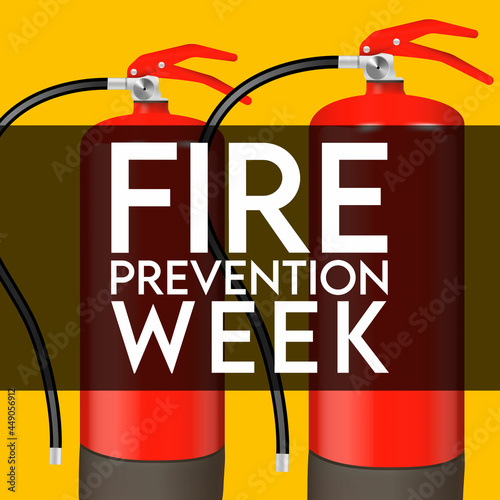 National Fire Prevention Week is observed every year in October, to raise fire safety awareness, and help ensure our home and family is protected. Vector illustration