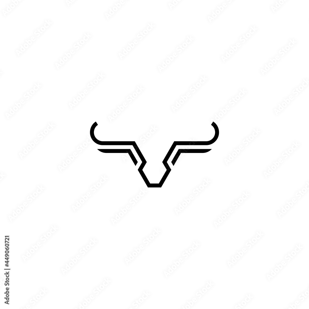 bull line art vector logo design. logo template bull line art vector logo design. logo template