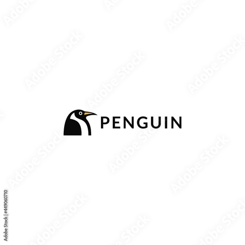 Penguin vector logo design. logo template