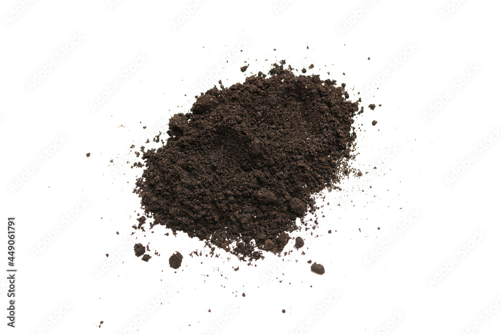 Black land for plant isolated on white background. Black land for plant isolated on white background.