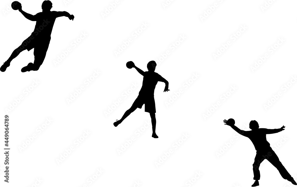 Handball Men Silhouette Vector 