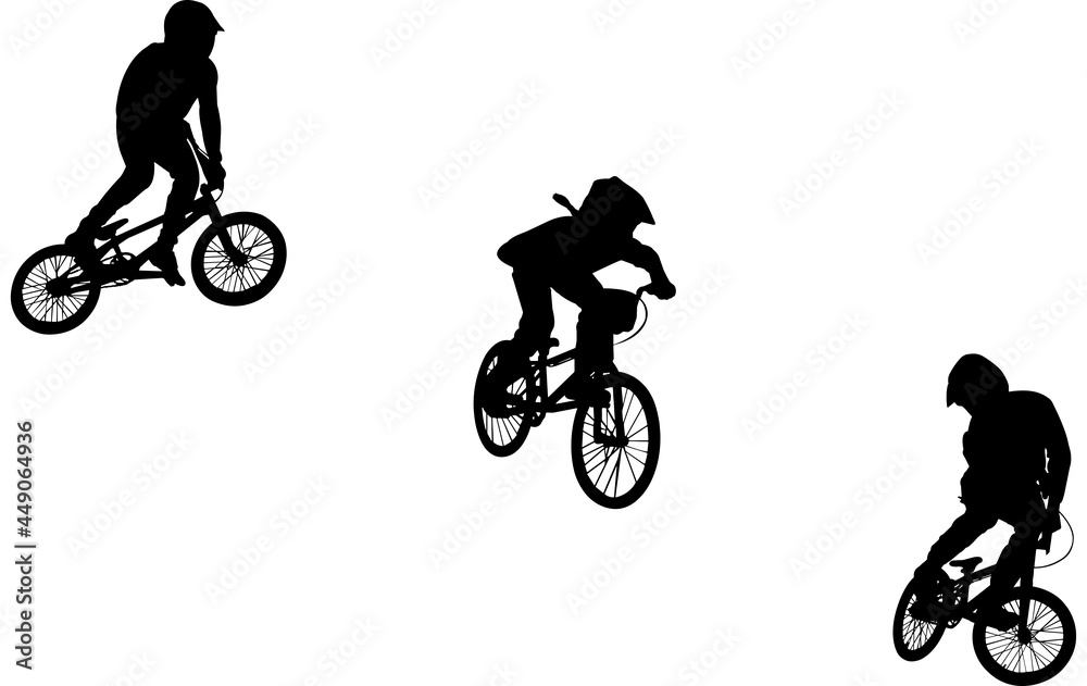 Obraz premium BMX Silhouette Vector 