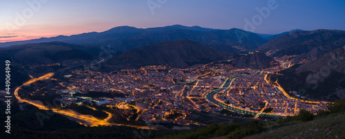 Evening view of Amasya city from the hill   Turkey 