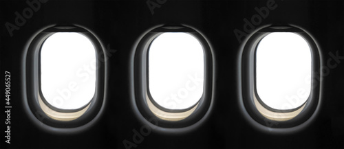 Photography Airplane window picture for background.