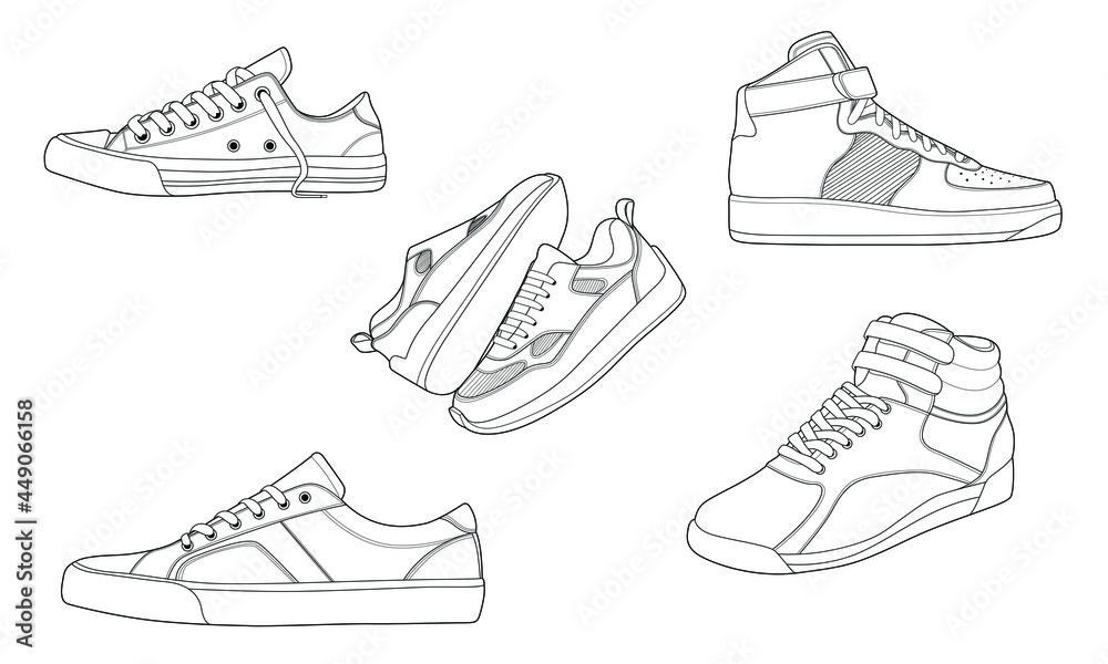 Hi-cut rubber shoes sketch icon Stock Vector Image & Art - Alamy
