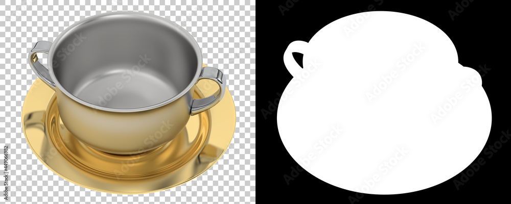 Soup bowl isolated on background with mask. 3d rendering - illustration Soup bowl isolated on background with mask. 3d rendering - illustration