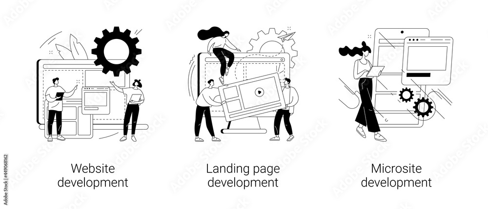 Webpage programming abstract concept vector illustrations. Webpage programming abstract concept vector illustrations.