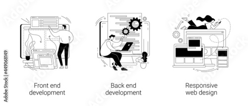 Web development agency abstract concept vector illustrations.