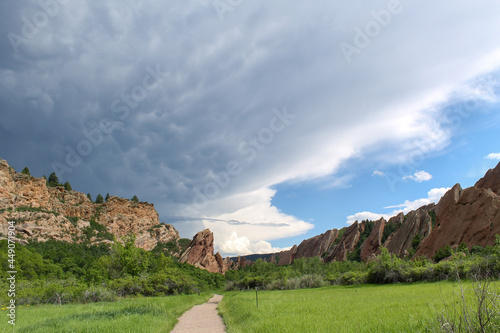 Roxborough state park valley with clouds 