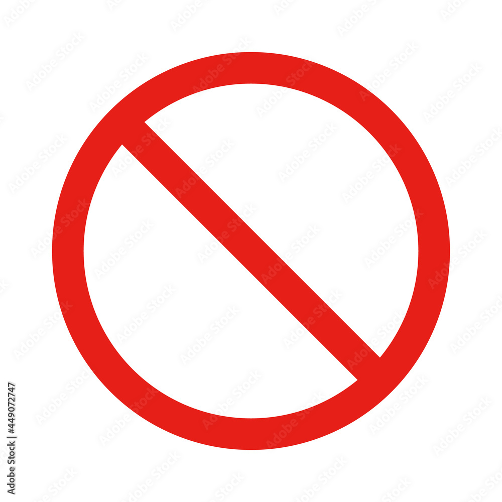 禁止マークのベクターイラスト Stock Vector Adobe Stock