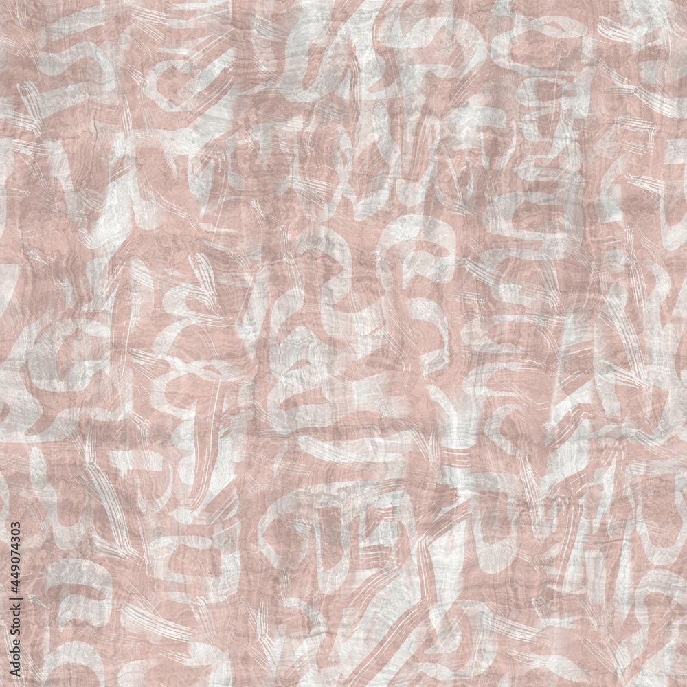 Fototapeta premium Seamless two tone hand drawn brushed effect pattern swatch. High quality illustration. Collage of minimal drawings arranged in a seamless pattern for print with fabric texture overlay. Rough scribble.