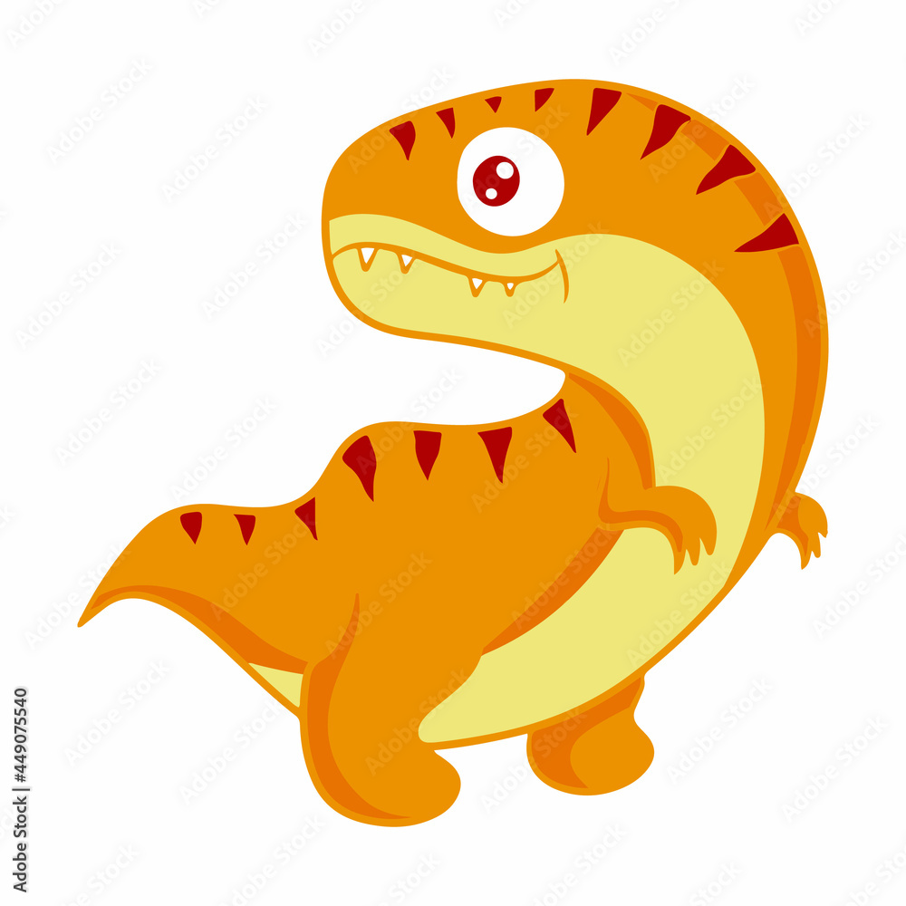 Dinosaur. Funny colorful dinosaur in cartoon style. An animal of the Jurassic period. Vector. Dinosaur. Funny colorful dinosaur in cartoon style. An animal of the Jurassic period. Vector.