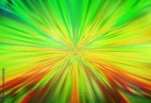 Light Green, Yellow vector blurred bright texture.