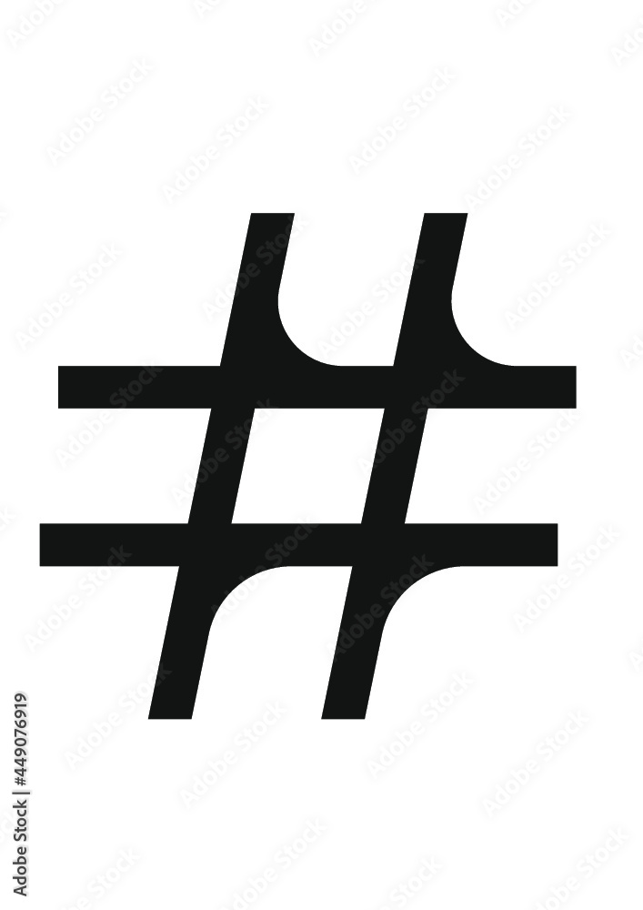 Obraz premium hastag con forma de velocidad