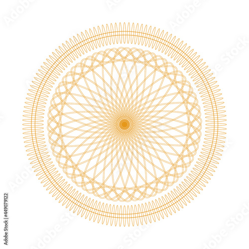 Vector Guilloche elements for certificate or diploma and currency design
