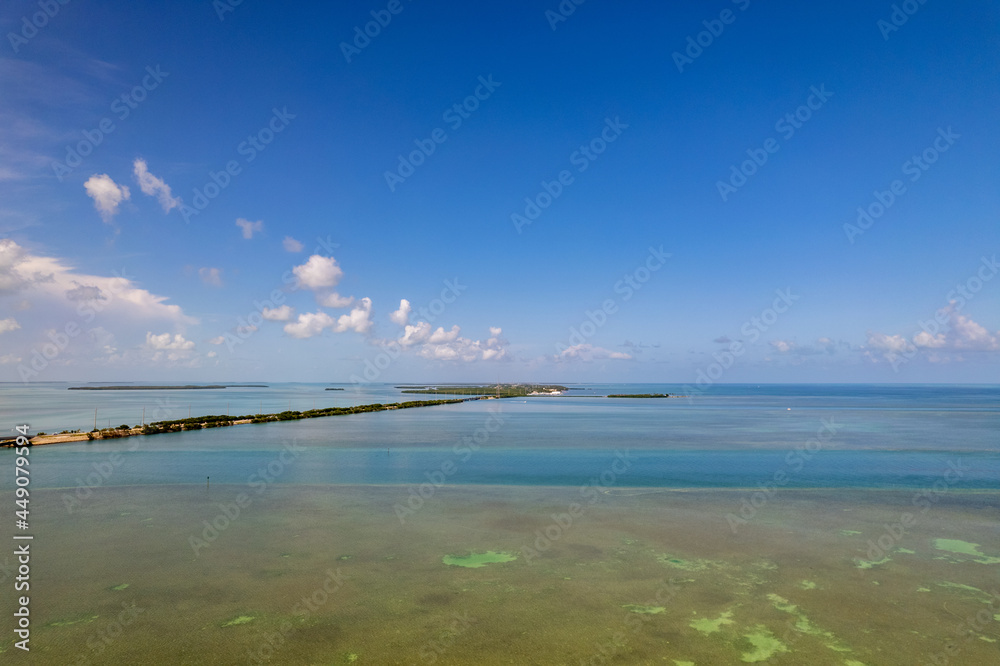 Aerial Florida Keys nature scene