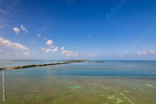 Aerial Florida Keys nature scene