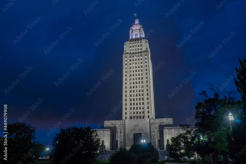 Louisiana State Capitol Building at Dusk Louisiana State Capitol Building at Dusk