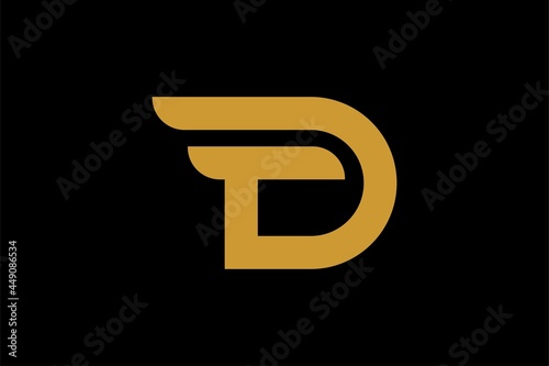 Letter DT and cross logo design vector. Monogram DT logo symbol.