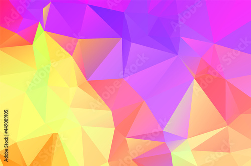 Abstract triangulation geometric gold and purple background