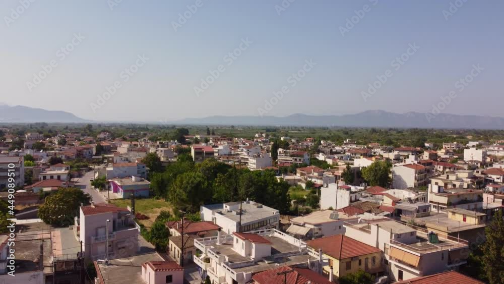 Istiaia city, Greek Island of Evia (Euboea), drone video Istiaia city, Greek Island of Evia (Euboea), drone video